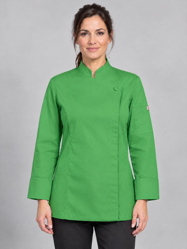 Jaleca de Mulher com Fecho-Ecler-Verde Lima-36-RAG-Tailors-Fardas-e-Uniformes-Vestuario-Pro