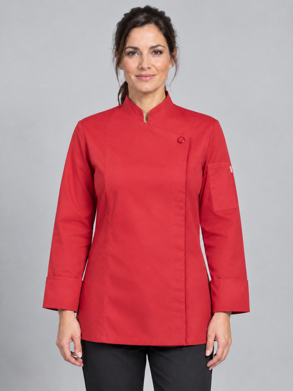 Jaleca de Mulher com Fecho-Ecler-Vermelho Coral-36-RAG-Tailors-Fardas-e-Uniformes-Vestuario-Pro
