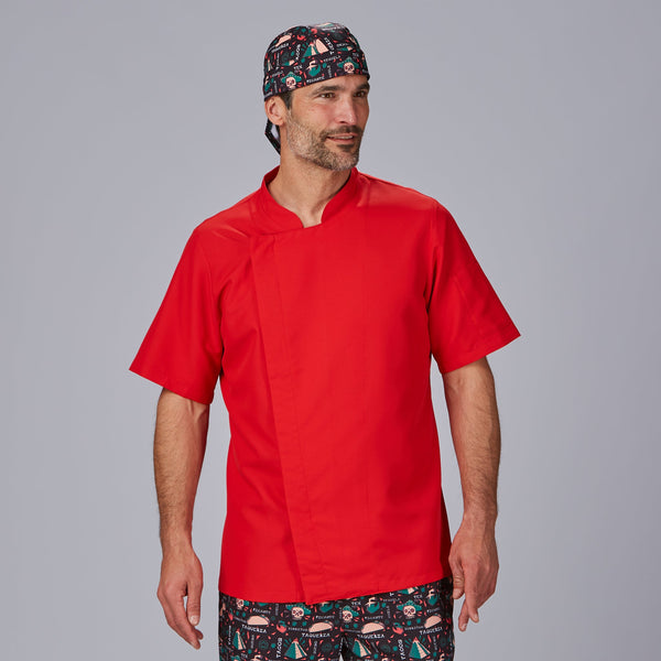 JALECA HOMEM TENDAL M/CURTA-Vermelho - 105-XS-RAG-Tailors-Fardas-e-Uniformes-Vestuario-Pro