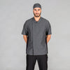 Jaleca Unissexo Anton M/Curta-Cambraia Cinza Marengo - 1131-XS-RAG-Tailors-Fardas-e-Uniformes-Vestuario-Pro