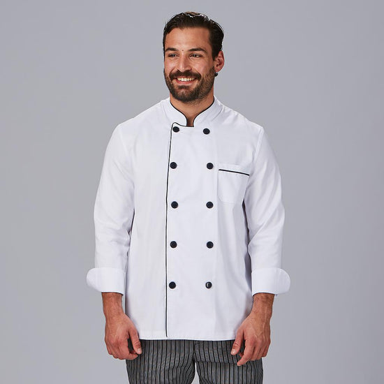 Jaleca Unissexo Braga C/ Vivo-Preto - 001-XS-RAG-Tailors-Fardas-e-Uniformes-Vestuario-Pro