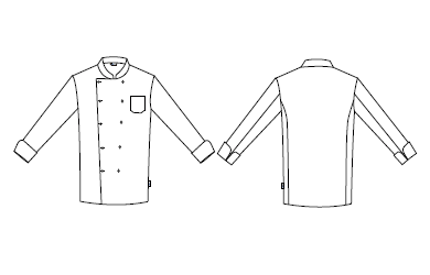 JALECA UNISSEXO C/ BOTÕES FORRADOS-RAG-Tailors-Fardas-e-Uniformes-Vestuario-Pro