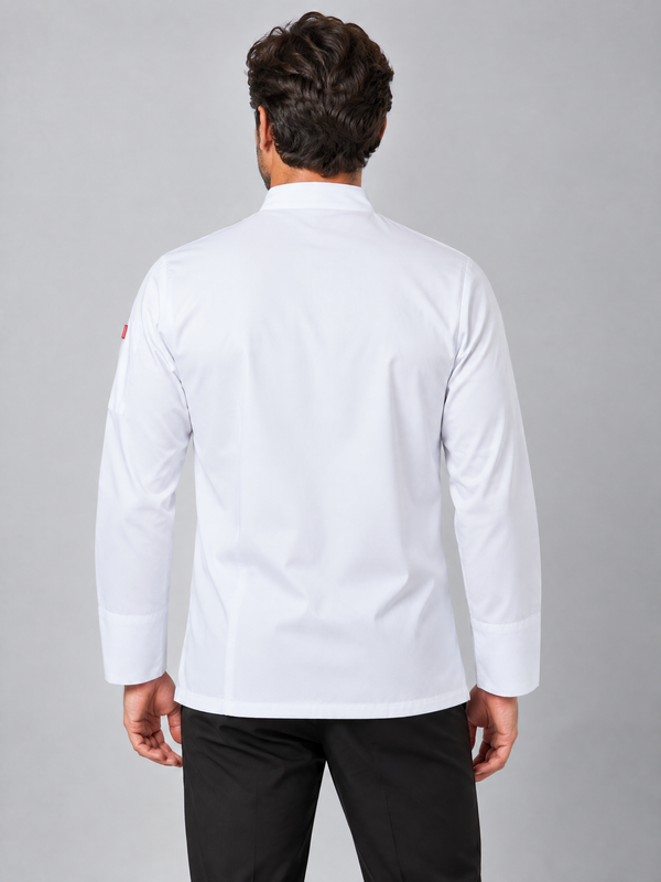 Jaleca Cozinha Microfibra m\comprida Aleija-RAG-Tailors-Fardas-e-Uniformes-Vestuario-Pro