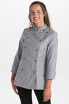 Jaleca Cozinha Senhora Suzy-Cinza-SP / (XS)-RAG-Tailors-Fardas-e-Uniformes-Vestuario-Pro