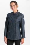 Jaleca Cozinha Senhora Suzy-Denim-S / (P)-RAG-Tailors-Fardas-e-Uniformes-Vestuario-Pro