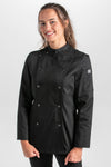 Jaleca Cozinha Senhora Suzy-Preto-S / (P)-RAG-Tailors-Fardas-e-Uniformes-Vestuario-Pro