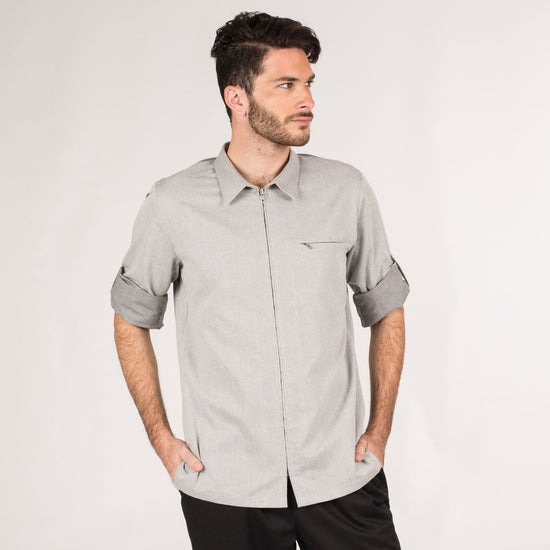 Jaleca Homem Gyro-Cinza - 782-XS-RAG-Tailors-Fardas-e-Uniformes-Vestuario-Pro