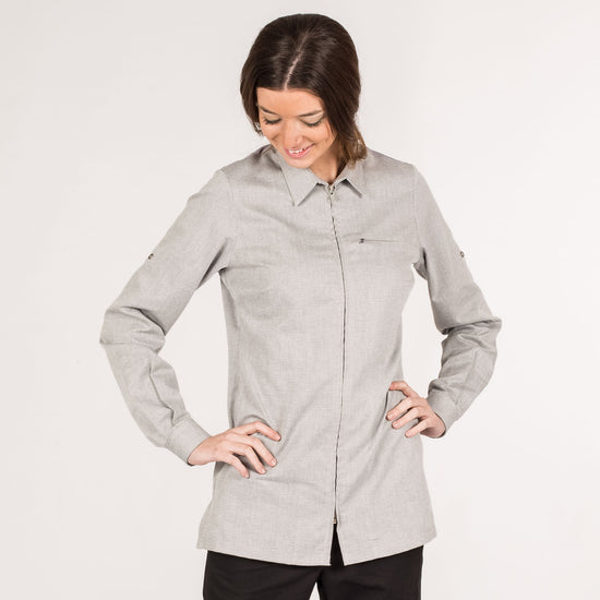 Jaleca Senhora Gyra-Cinza - 782-XS-RAG-Tailors-Fardas-e-Uniformes-Vestuario-Pro