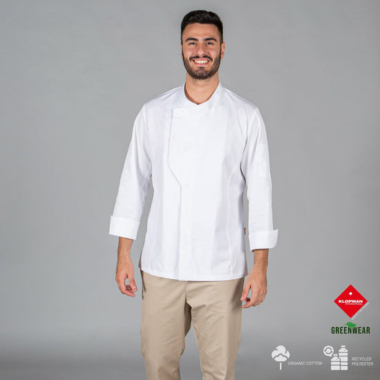 Jaleca Unisex Argo Reciclado e Tecido Biológico-Branco - 101-XS-RAG-Tailors-Fardas-e-Uniformes-Vestuario-Pro