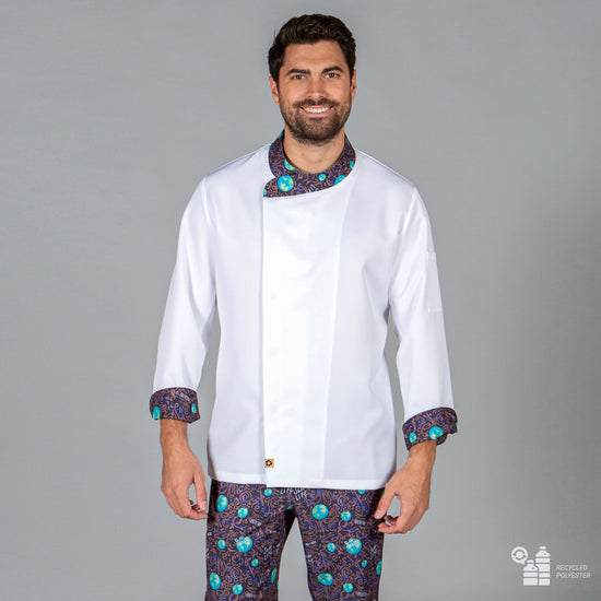 Jaleca Unisex Earth - Reciclada Tecido Microfibra-Planeta - 5134-M-RAG-Tailors-Fardas-e-Uniformes-Vestuario-Pro
