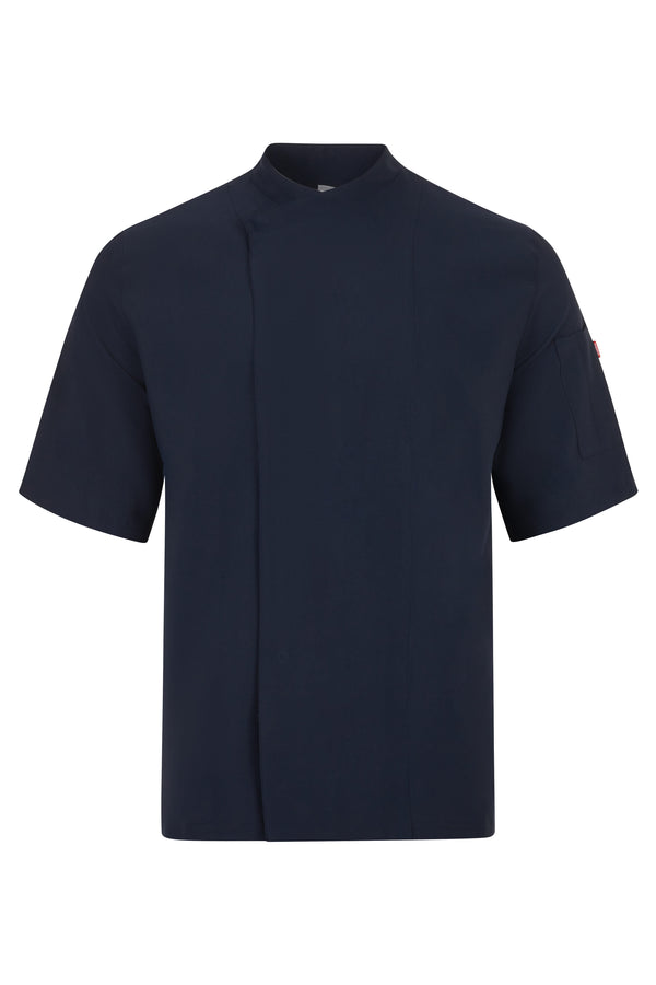 Jaleca de Cozinha Microfibra m\curta Aleija-Azul Marinho-XS-RAG-Tailors-Fardas-e-Uniformes-Vestuario-Pro