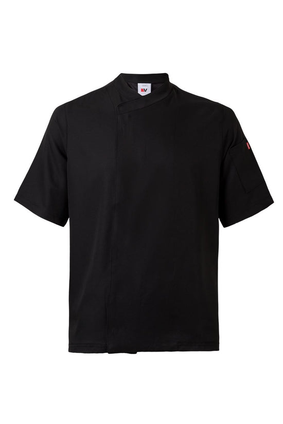 Jaleca de Cozinha Microfibra m\curta Aleija-Preto-XS-RAG-Tailors-Fardas-e-Uniformes-Vestuario-Pro