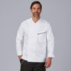 Jaleca de Cozinha Unissexo Cetim Algodão Vico-Branco - 101-XS-RAG-Tailors-Fardas-e-Uniformes-Vestuario-Pro