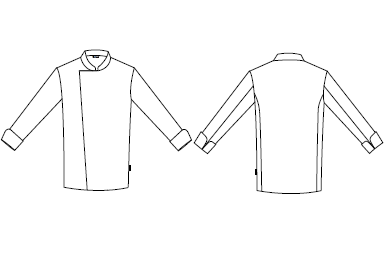 Jaleca de Cozinha Unissexo Manga Comprida com Velcro-RAG-Tailors-Fardas-e-Uniformes-Vestuario-Pro