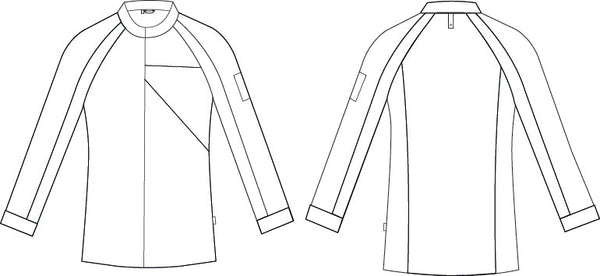 Jaleca de Cozinha Unissexo com Manga Raglã Rubio-RAG-Tailors-Fardas-e-Uniformes-Vestuario-Pro