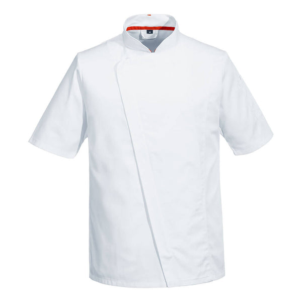 Jaleca de Cozinha de Manga Curta MeshAir Pro-Branco-XS-RAG-Tailors-Fardas-e-Uniformes-Vestuario-Pro