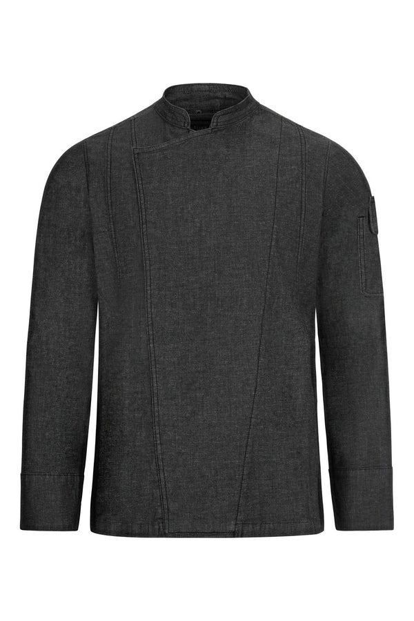 Jaleca de Cozinha em Ganga Unissexo-Denim Cinza Escuro - 85-S-RAG-Tailors-Fardas-e-Uniformes-Vestuario-Pro