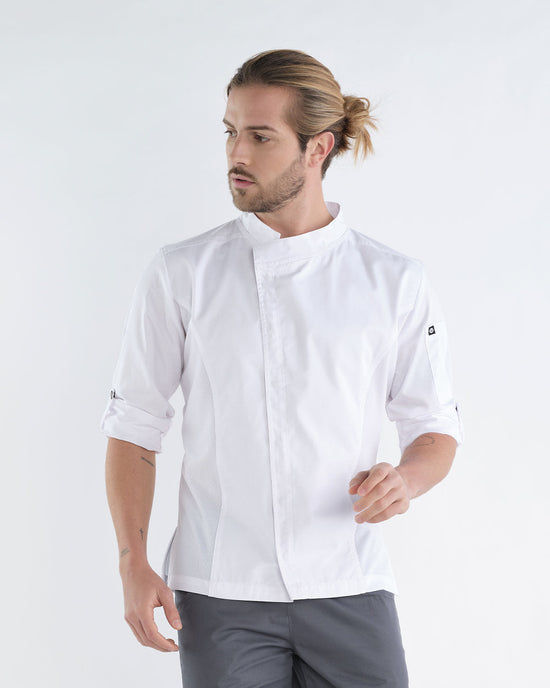 Jaleca de Homem Respirável Comfort-Branco-S-RAG-Tailors-Fardas-e-Uniformes-Vestuario-Pro