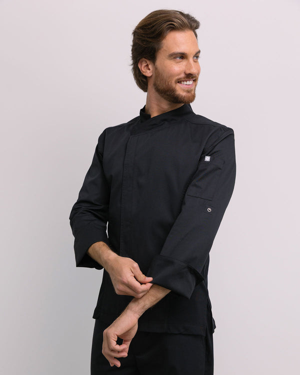 Jaleca de Homem Respirável Comfort-Preto-S-RAG-Tailors-Fardas-e-Uniformes-Vestuario-Pro