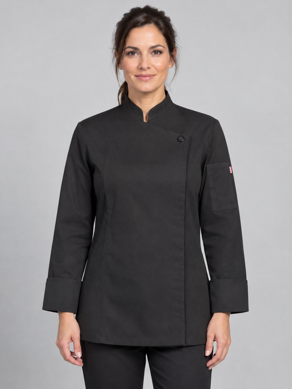 Jaleca de Mulher com Fecho-Ecler-Preto-38-RAG-Tailors-Fardas-e-Uniformes-Vestuario-Pro