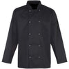 Jaleca de chef de manga comprida-Preto-XS-RAG-Tailors-Fardas-e-Uniformes-Vestuario-Pro