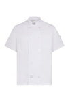 Jaleca de cozinha de manga curta com fecho cruzado-Branco - 07-XS-RAG-Tailors-Fardas-e-Uniformes-Vestuario-Pro
