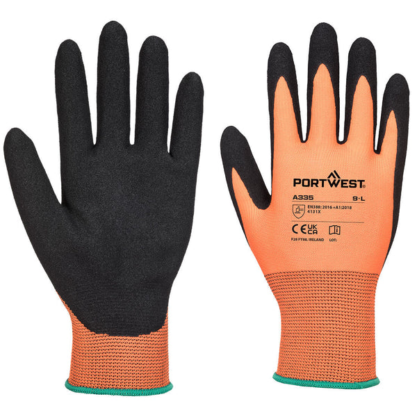 Luva Dermi-Grip NPR15 Nitrilo Sandy Glove-Laranja/Preto-XS-RAG-Tailors-Fardas-e-Uniformes-Vestuario-Pro