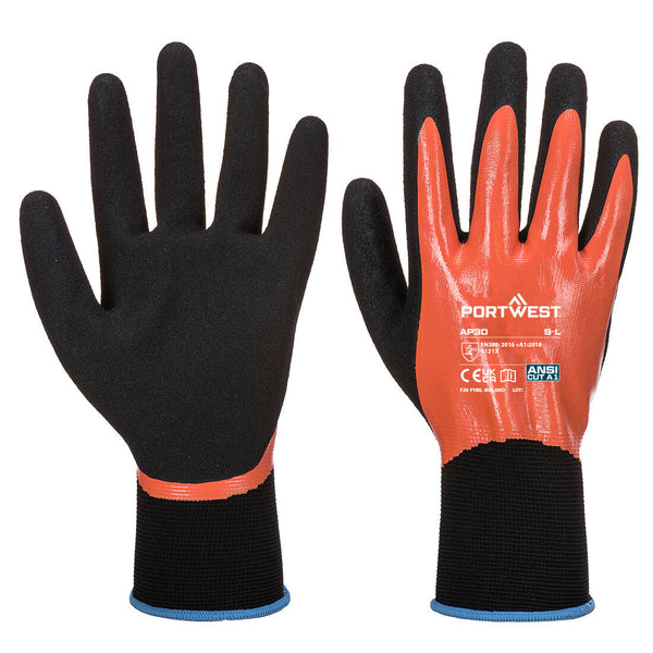 Luva Dermi Pro-Laranja/Preto-XS-RAG-Tailors-Fardas-e-Uniformes-Vestuario-Pro