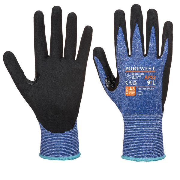 Luva Dexti Cut Ultra-Azul/Preto-S-RAG-Tailors-Fardas-e-Uniformes-Vestuario-Pro