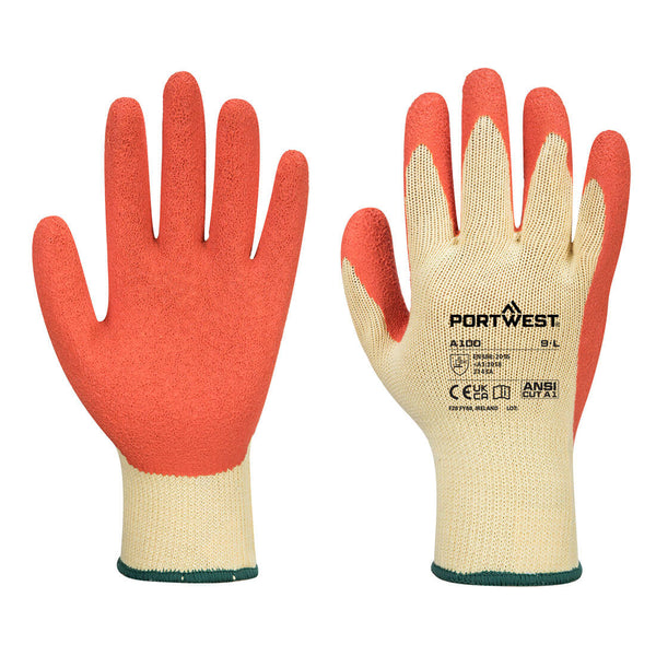 Luva Grip - Látex-Laranja-S-RAG-Tailors-Fardas-e-Uniformes-Vestuario-Pro