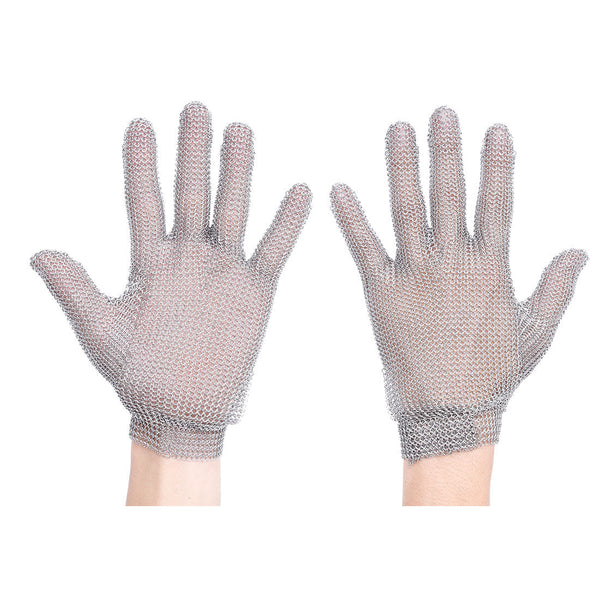 Luva Malha de Aço Inoxidável Chainmail - Talho e Corte-Prata-XS-RAG-Tailors-Fardas-e-Uniformes-Vestuario-Pro