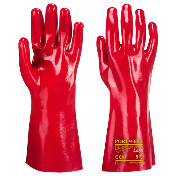 Luva PVC 35cm-Vermelho-XL-RAG-Tailors-Fardas-e-Uniformes-Vestuario-Pro