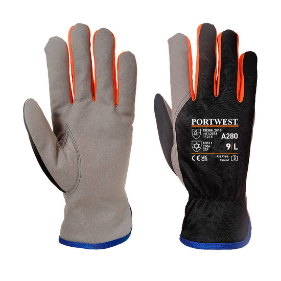 Luva Wintershield-Preto/Laranja-M-RAG-Tailors-Fardas-e-Uniformes-Vestuario-Pro