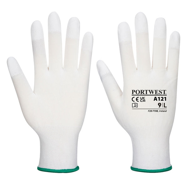 Luva com ponta dos dedos em PU (pack 12 unid.)-Branco-XXS-RAG-Tailors-Fardas-e-Uniformes-Vestuario-Pro