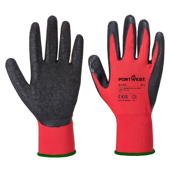 Luva de Látex Flex Grip-Vermelho/Preto-S-RAG-Tailors-Fardas-e-Uniformes-Vestuario-Pro