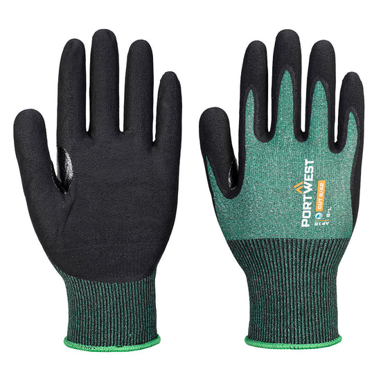 Luva de Nitrilo SG Cut B18 Eco (Pk12)-Verde/Preto-XS-RAG-Tailors-Fardas-e-Uniformes-Vestuario-Pro