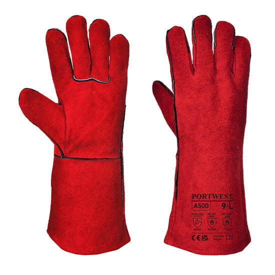 Luva de Soldador-Vermelho-XL-RAG-Tailors-Fardas-e-Uniformes-Vestuario-Pro