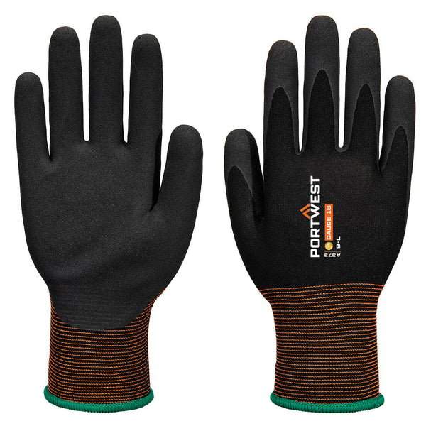 Luva de látex arenoso GP Grip 18-Preto-XS-RAG-Tailors-Fardas-e-Uniformes-Vestuario-Pro
