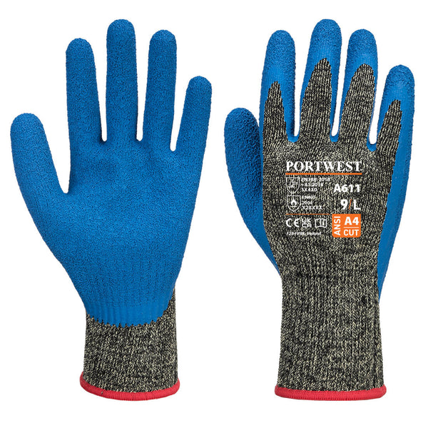 Luva de látex de corte Aramid HR-Preto/Azul-S-RAG-Tailors-Fardas-e-Uniformes-Vestuario-Pro