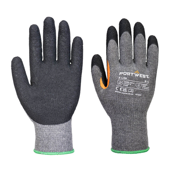 Luva de polegar reforçada com látex Grip 10 (Pk12)-Cinzento/Preto-S-RAG-Tailors-Fardas-e-Uniformes-Vestuario-Pro