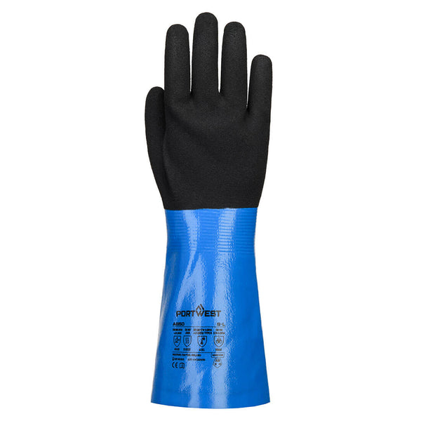 Luvas Chem Cut D 350 Nitrile Sandy Gauntlet-Azul/preto-S-RAG-Tailors-Fardas-e-Uniformes-Vestuario-Pro
