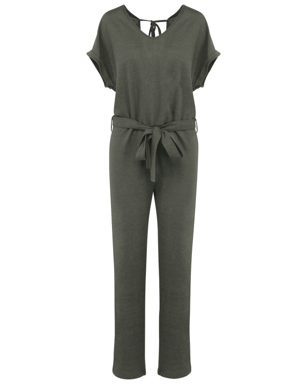 Macacão em Malha de Linho Manga Curta Senhora-Caqui Orgânico-XS-RAG-Tailors-Fardas-e-Uniformes-Vestuario-Pro