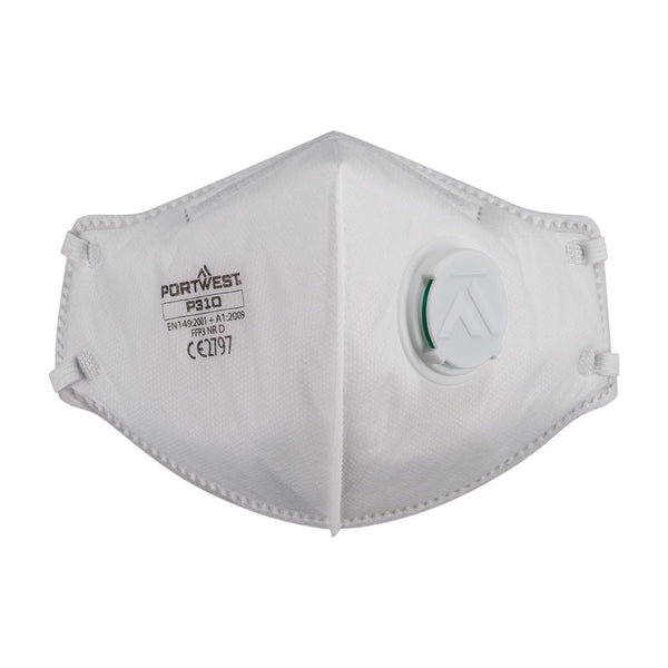 Máscara Dobrável com Válvula Dolomite FFP3 (Embalagem de 3)-Branco-Único-RAG-Tailors-Fardas-e-Uniformes-Vestuario-Pro