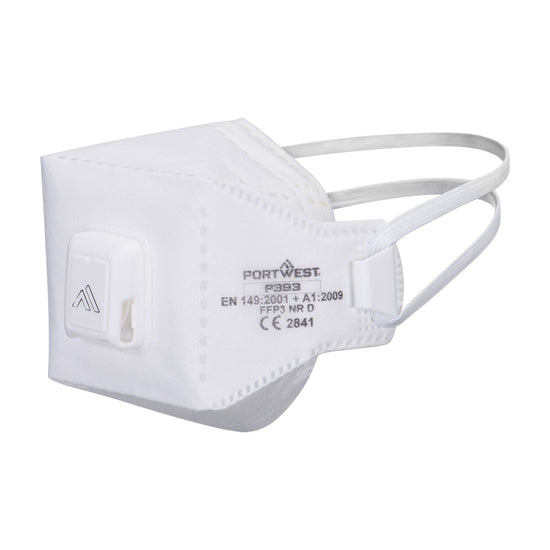 Máscara EAGLE Dobrável com Válvula Dolomita FFP3 (Pack de 10)-Branco-Único-RAG-Tailors-Fardas-e-Uniformes-Vestuario-Pro