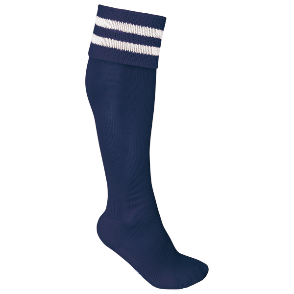 Meias de Desporto às Riscas Unissexo-Azul Marinho Desportivo / Branco-27/30 EU-RAG-Tailors-Fardas-e-Uniformes-Vestuario-Pro
