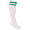 Meias de Desporto às Riscas Unissexo-Branco / Verde Kelly Desportivo-27/30 EU-RAG-Tailors-Fardas-e-Uniformes-Vestuario-Pro
