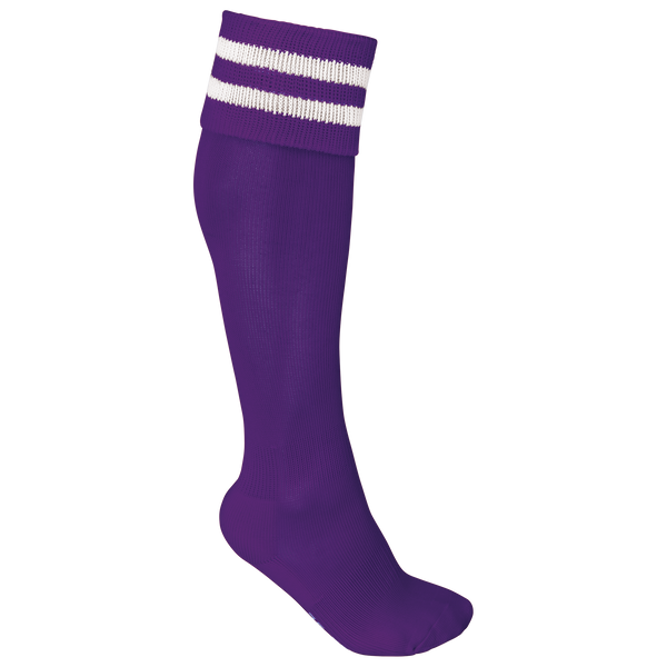 Meias de Desporto às Riscas Unissexo-Roxo Desportivo / Branco-27/30 EU-RAG-Tailors-Fardas-e-Uniformes-Vestuario-Pro