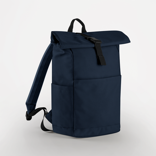 Mochila com Sistema Roll-Top Reciclada-Azul Marinho-Único-RAG-Tailors-Fardas-e-Uniformes-Vestuario-Pro