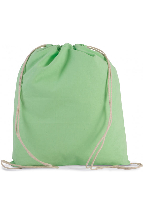 Mochila pequena em algodão biológico com cordões-Pistachio Verde-One Size-RAG-Tailors-Fardas-e-Uniformes-Vestuario-Pro