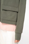 Sweatshirt Eco-responsável com Fecho e Capuz French Terry de Senhora
